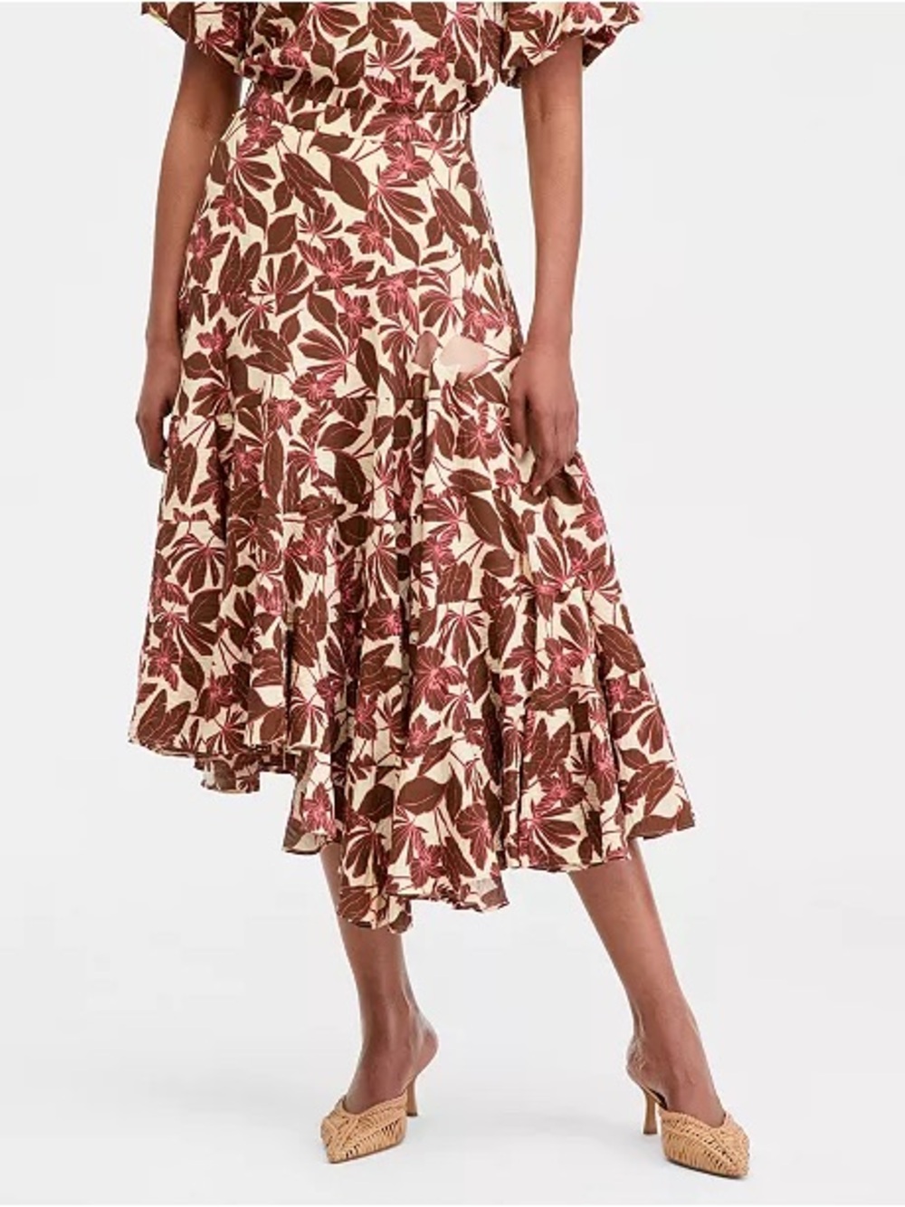 INC International Asymmetrical Tiered Skirt Size Small